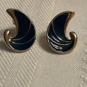 Pierced enamel earrings